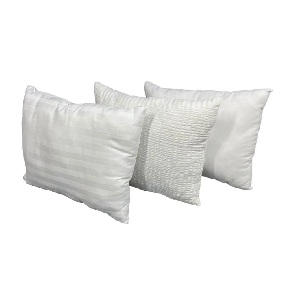 Formbares kleines Kissen - 100% Baumwolle - mit variablem weißem Stoff - 2 Stk.