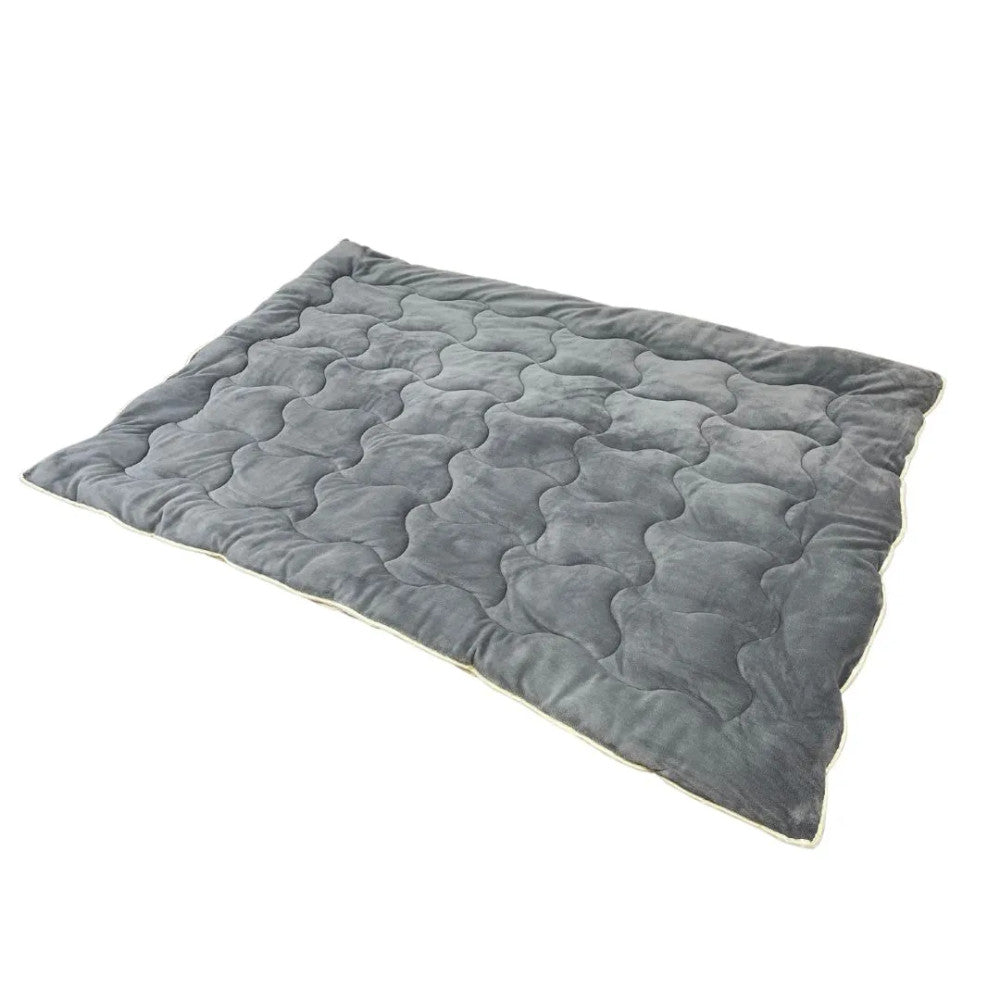 Soft - extra warme, weiche doppelseitige Winterdecke - grau/natur - 135x195 cm