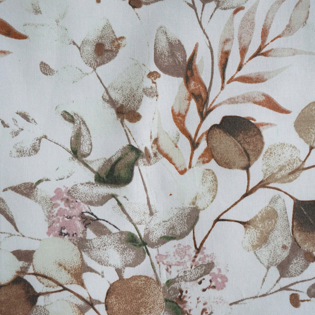 Pamut ágyneműhuzat garnitúra - Törtfehér virágos