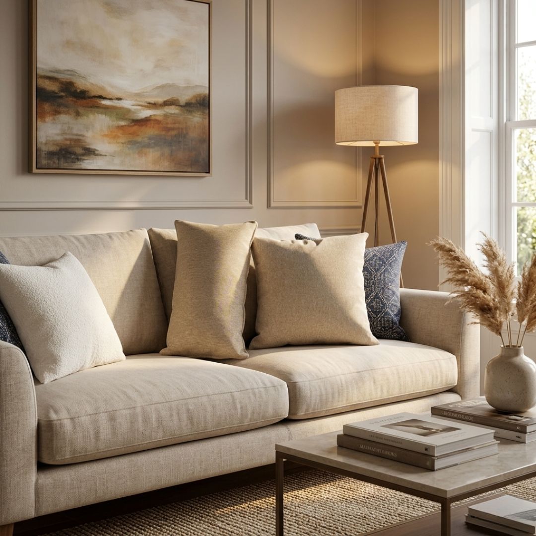 Díszpárna betéttel - Sivatagi homok dekorpárna