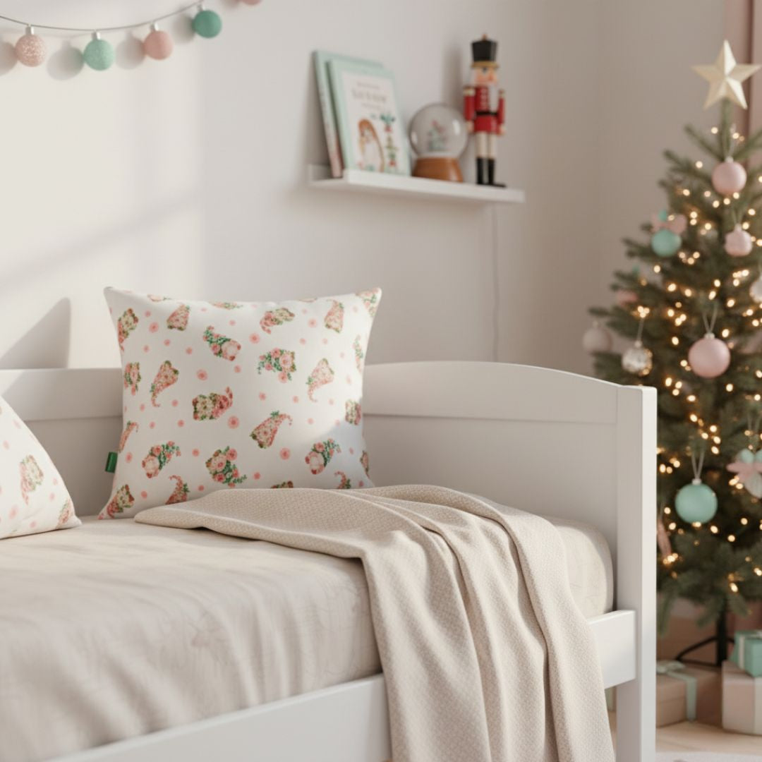 Red star zippered pillow with insert