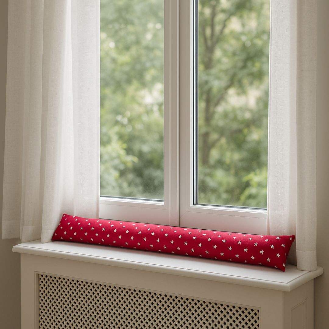 Christmas draught excluder - star pattern