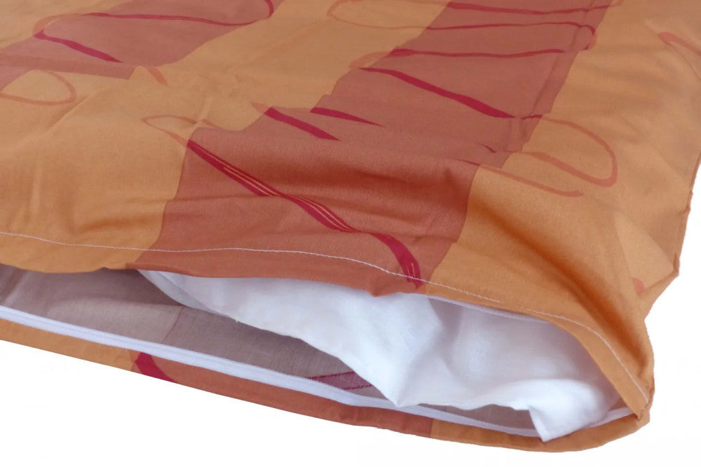 Cotton sateen duvet cover set - 3 pieces - Orange