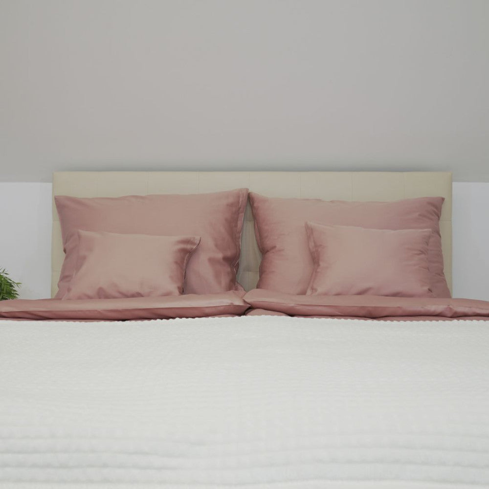 Mauve Satin-Bettwäscheset - 3-teilig - TC 250