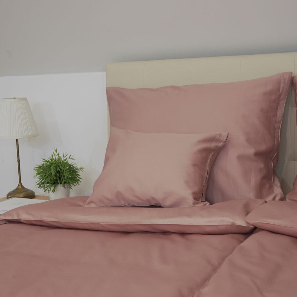 Mauvefarbener Satin-Kissenbezug – TC 250