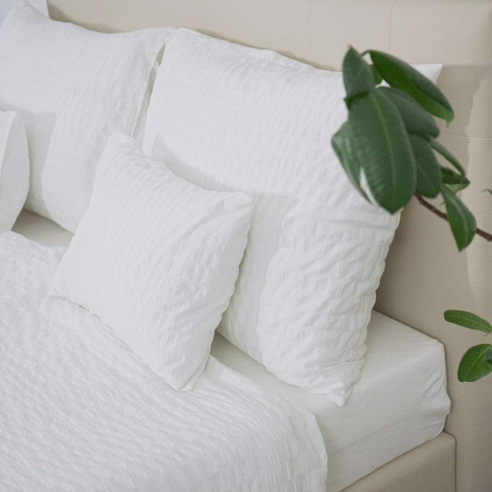 Krepp-Bettwäscheset – 80 % Baumwolle – 20 % PE – umklappbar – 2er-Set – 130 g/m2