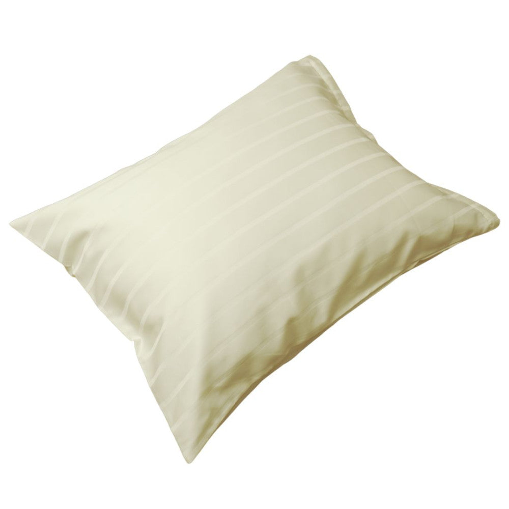 Champagnerfarbenes Hotel-Bettlakenset mit Streifen – 80 % Baumwolle – 20 % PE – Spannbettlaken – 2er-Set – 150 g/m² – verpackt