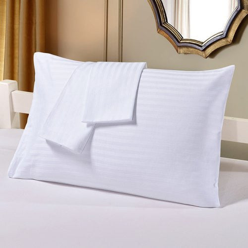 Hotel damask striped pillowcase – 50% PAM - 50% PE - zippered