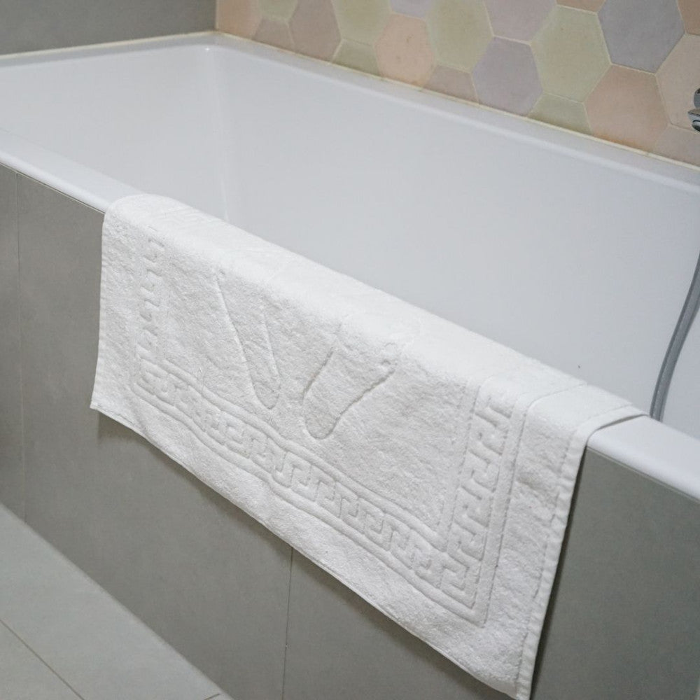 Badewannenausgang - weiß mit Fußstütze - 600 gr/m2 - verpackt