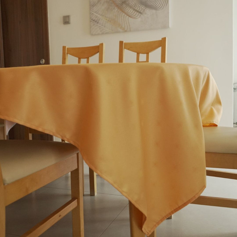 Fleckenabweisende Tischdecke - 50% Baumwolle - 50% Polyester - Lachs