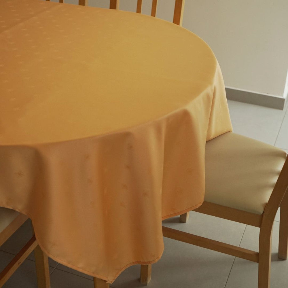 Stain-resistant tablecloth - 50% cotton - 50% polyester - Salmon