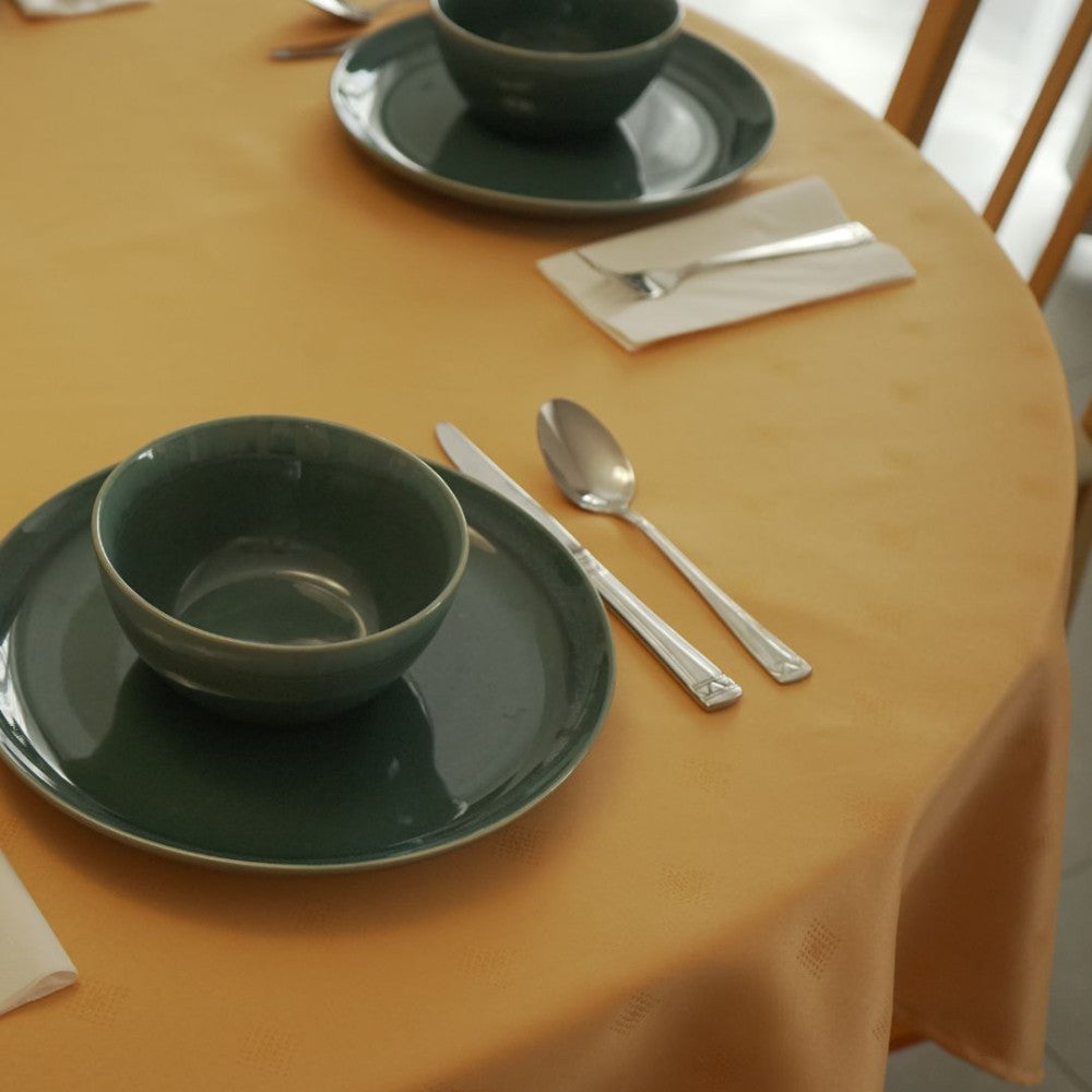 Fleckenabweisende Tischdecke - 50% Baumwolle - 50% Polyester - Lachs