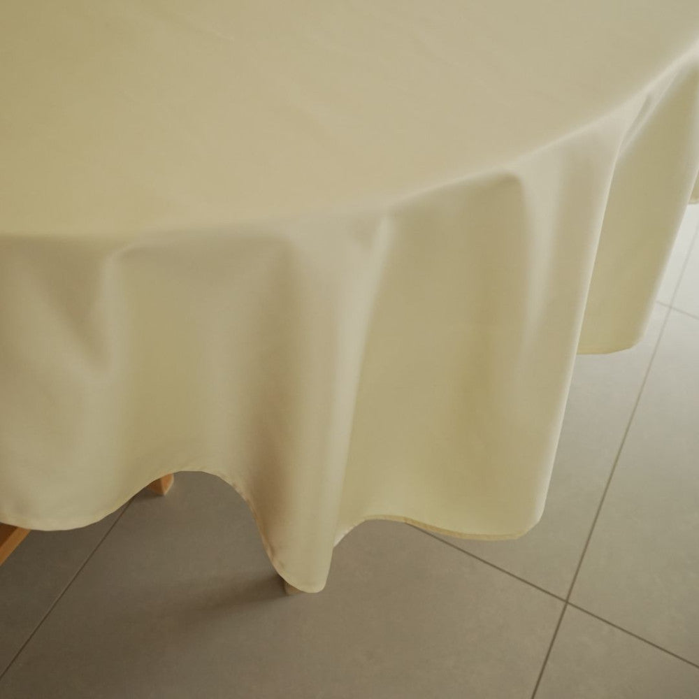 Schmutzabweisende Tischdecke - 50% Baumwolle - 50% Polyester - Creme