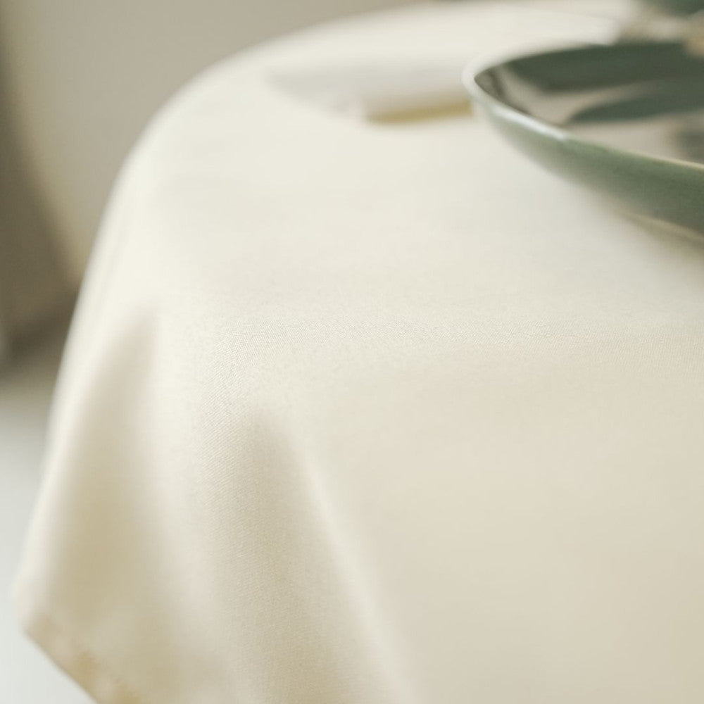 Stain-resistant tablecloth - 50% cotton - 50% polyester - Cream