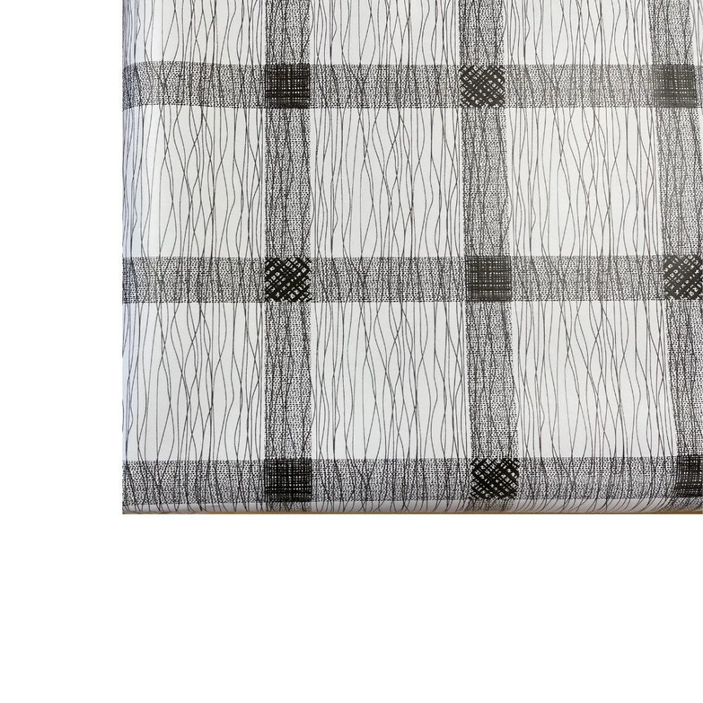 Wachstuch-Tischdecke - Premium Qualität! - Grau/Weiß kariert