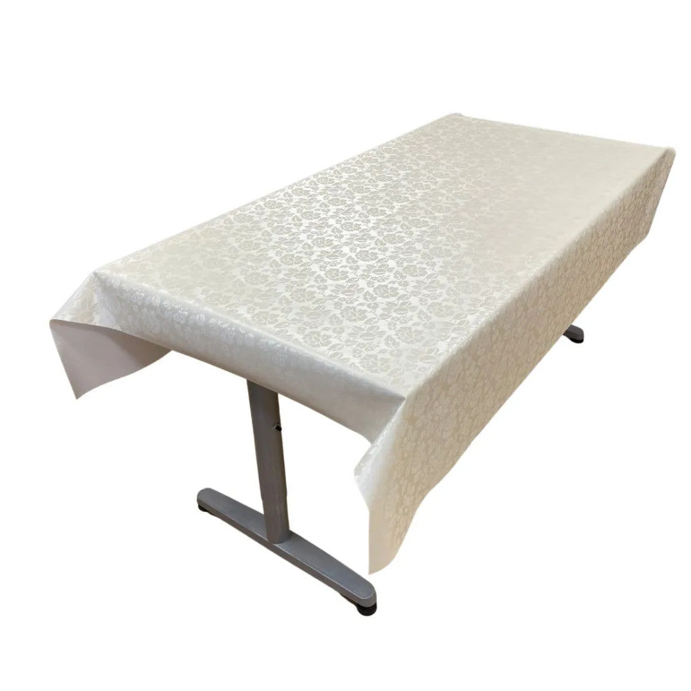 Wachstuch-Tischdecke - Premium-Qualität! - Elegantes Ecru-Muster