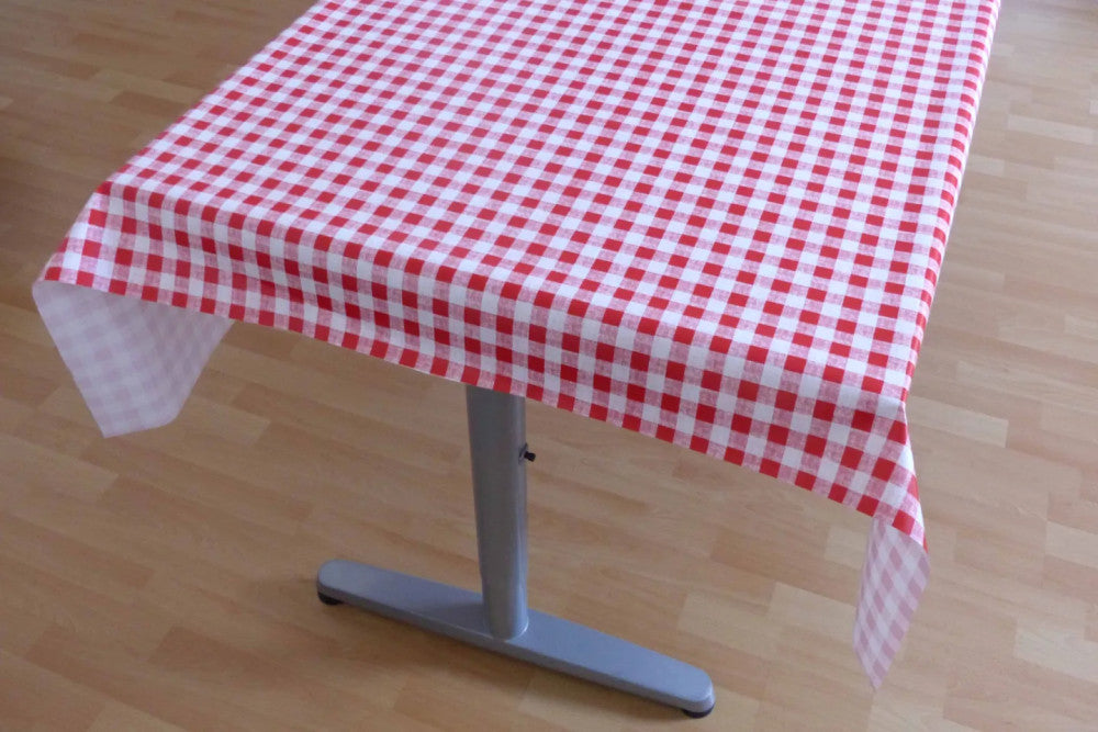 Wachstuch-Tischdecke - Premium Qualität! - Pepita rot kariert