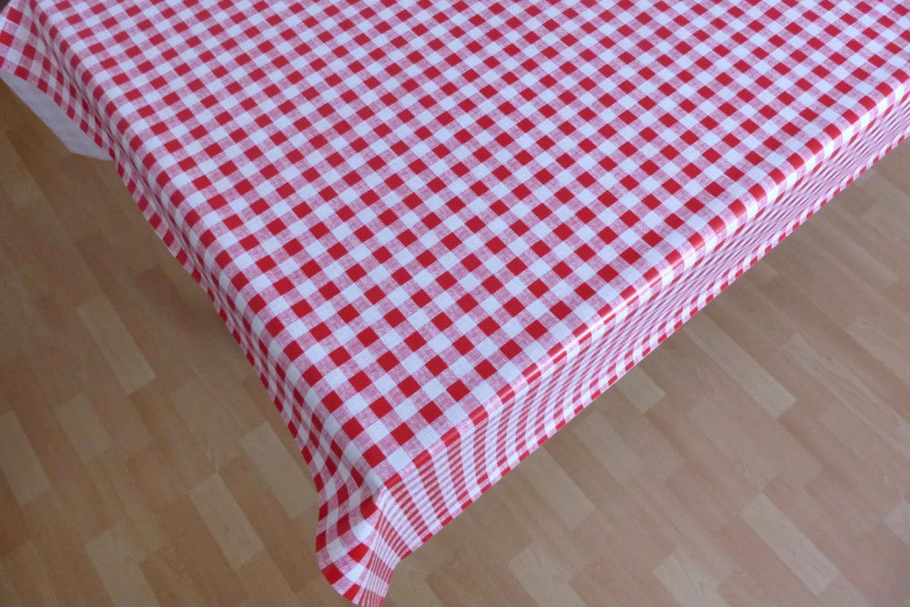 Oilcloth tablecloth - Premium quality! - Pepita red checkered