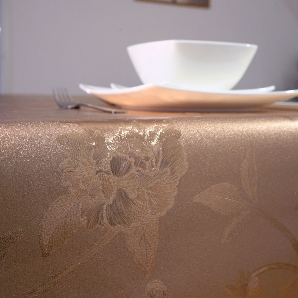 Gold-Wachstuch-Tischdecke – Premium-Qualität! – Roségold