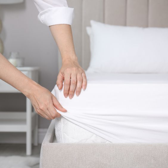 Extra Cotton - Elastane sheet - white - Premium quality! - 195 gr/m2